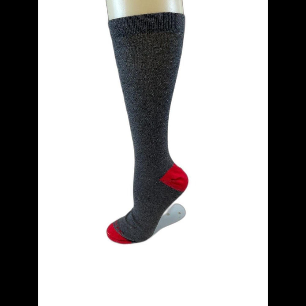 Cozy Diabetic Comfort Relax Fit Gray Heather Crew Socks sz XL